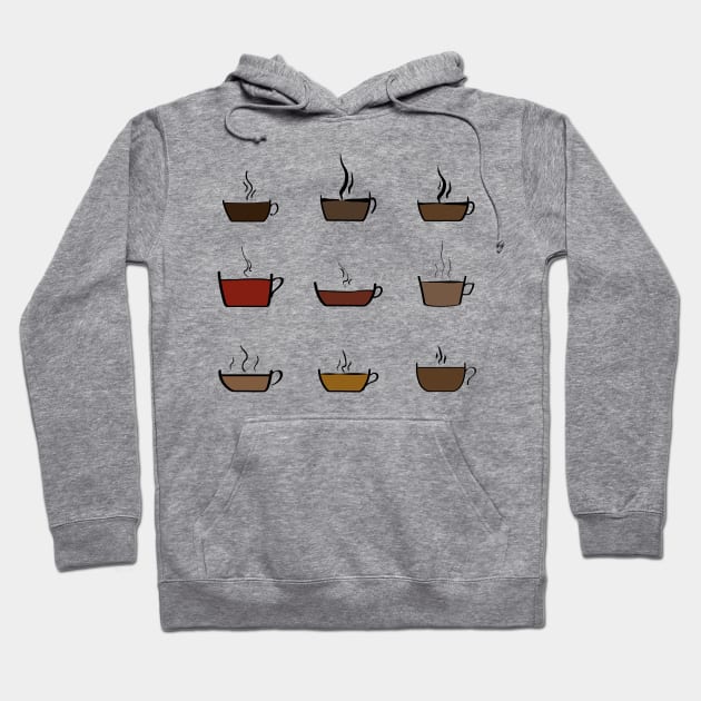 Set of Coffee and Tea Cups Hoodie by diplikaya